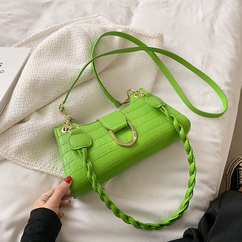 Túi Đeo Vai Họa Tiết Da Cá Sấu Thời Trang Mùa Hè Pháp Cho Nữ 2021