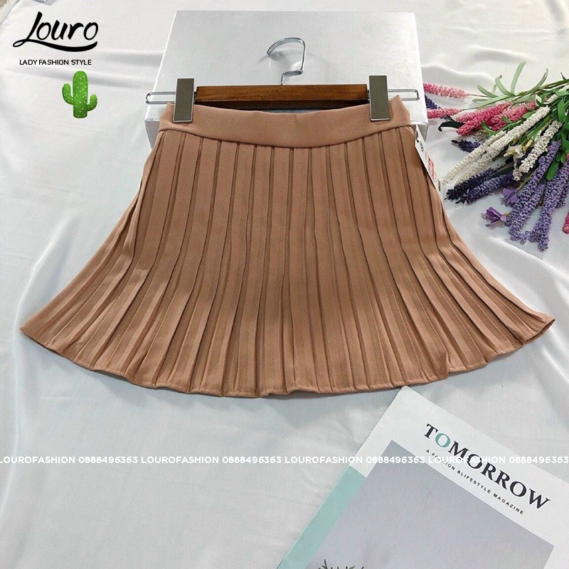 Chân váy ngắn xếp ly có sẵn lớp quần sooc, mẫu chân váy tennis xòe đều, kín đáo thoải mái vận động - LCV01 | BigBuy360 - bigbuy360.vn