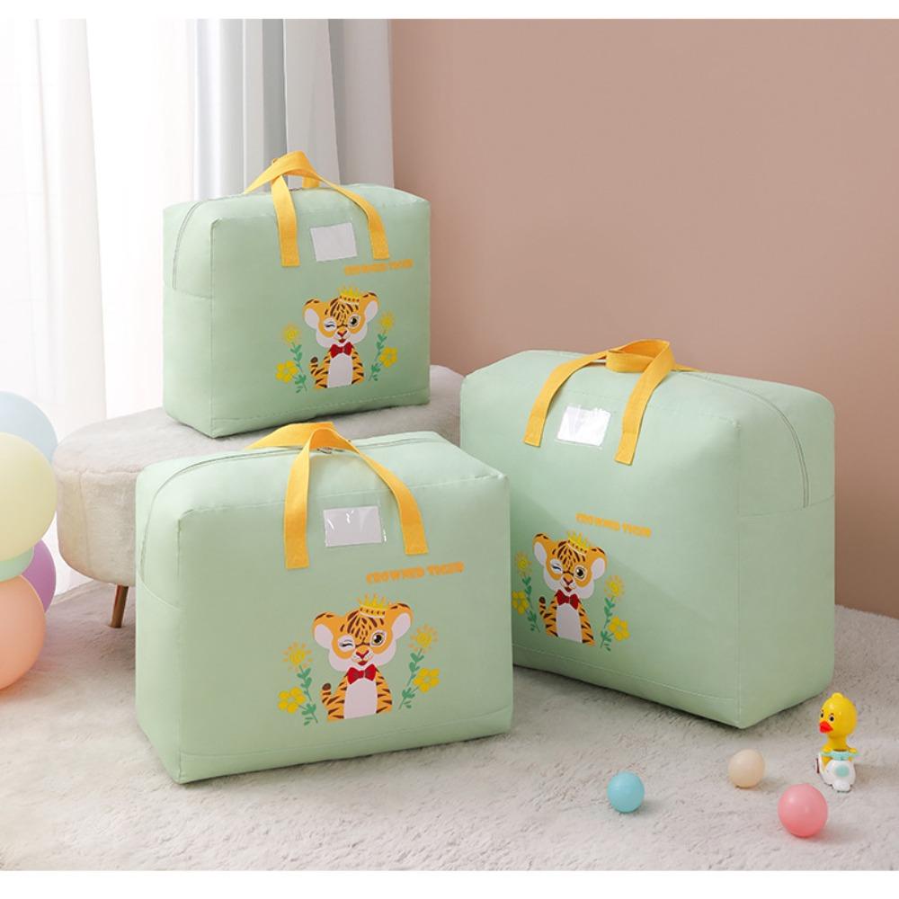 LEISURE Túi Vải Lanh Cotton Đựng Chăn Mền Chống Bụi Tiện Dụng Cho Bé