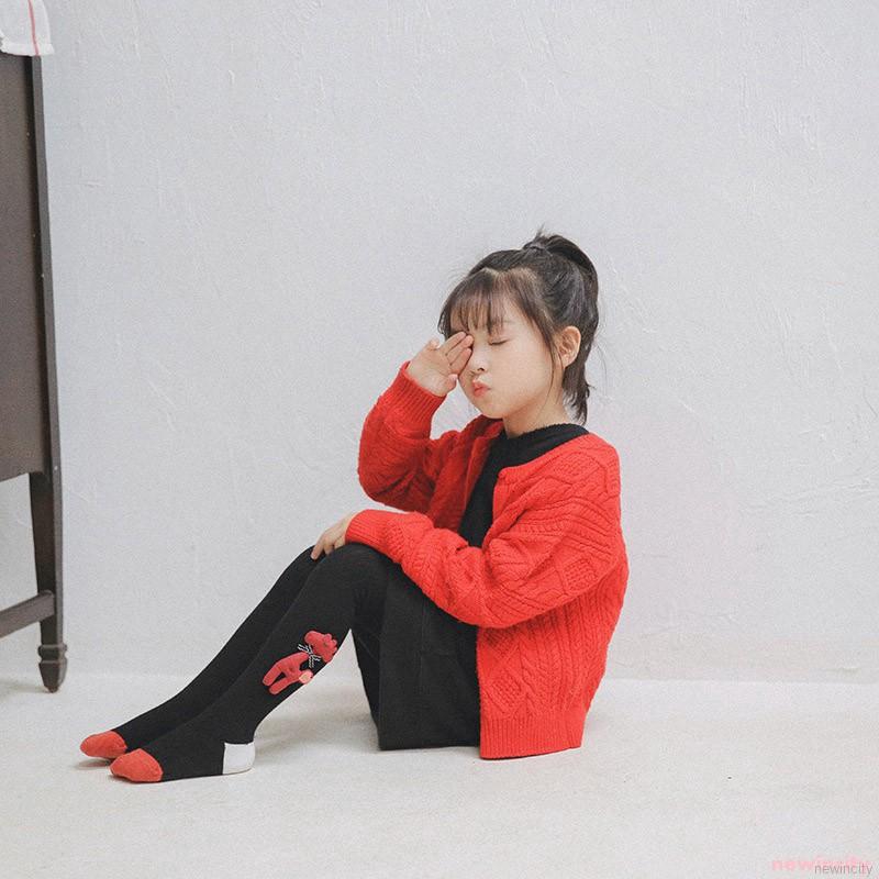 Quần tất ấm áp in họa tiết động vật phong cách thu đông độc đáo