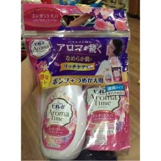 Sữa tắm nhật Kao Aroma Time 550ml + Refill 400ml