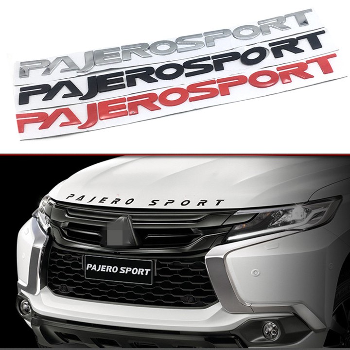 [Giá rẻ nhất ] Logo chữ PAJERO SPORT nổi dán trang trí xe Mitsubishi Pajero