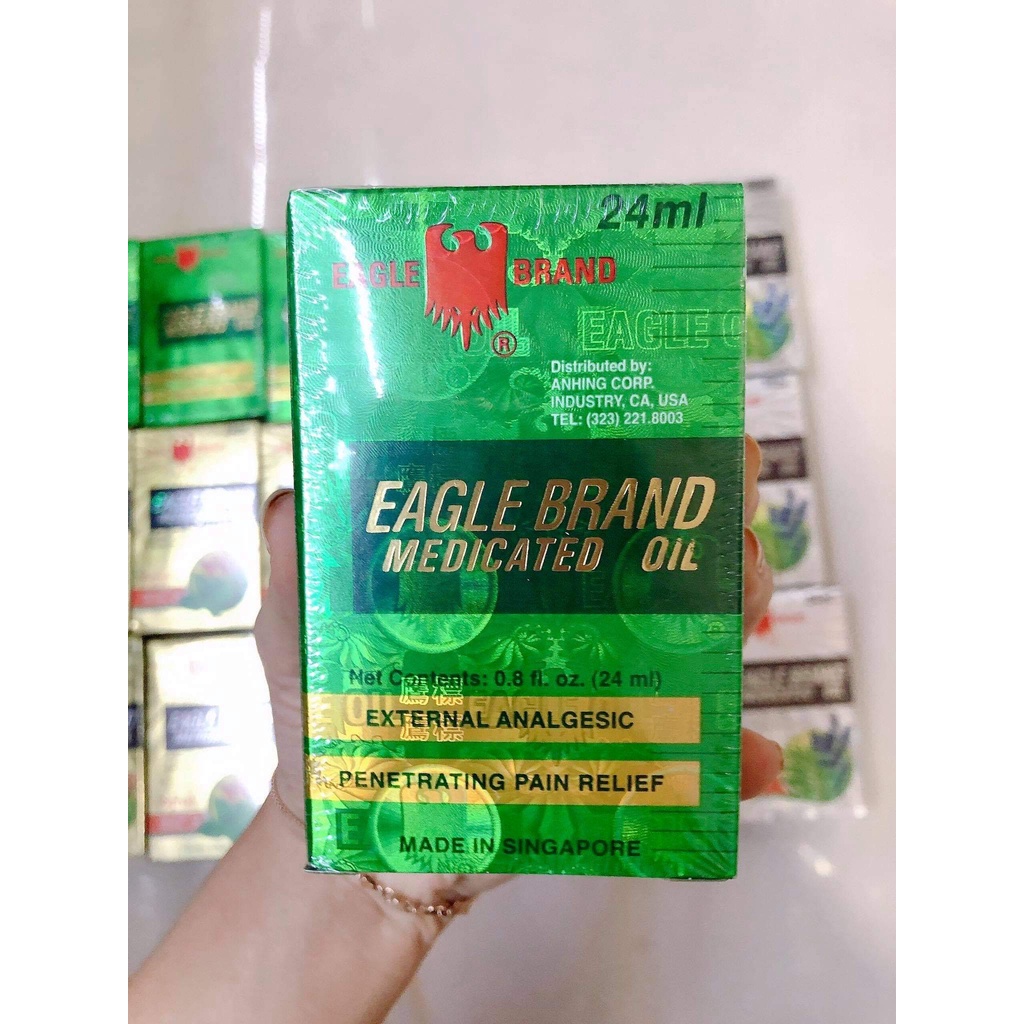 Dầu gió hiệu con Ó Eagle Mỹ ( xanh ) 24ml
