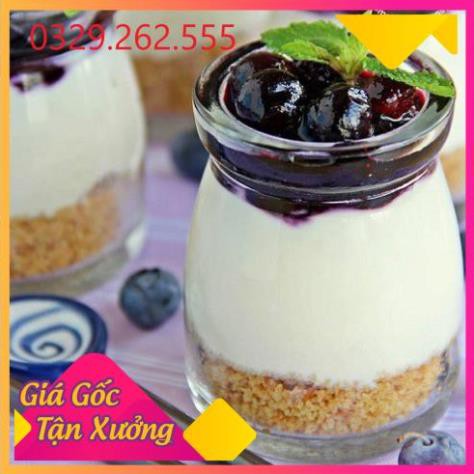 (Sale Khủng)  Set 12 Hũ thủy tinh trơn làm sữa chua có nắp 100ml hàng dầy đẹp