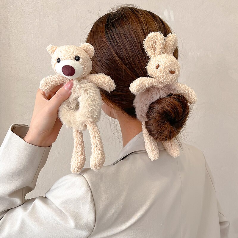 Dây buộc tóc hình chú gấu Teddy dễ thương dành cho nữ