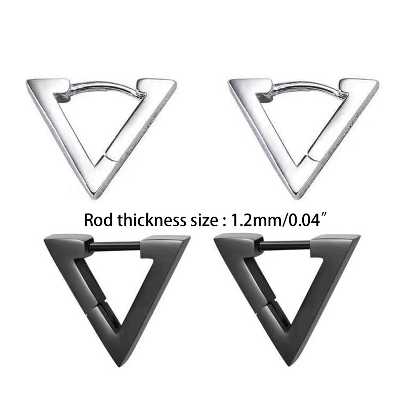 Bông Tai Hình Tam Giác Nhỏ Đơn Giản Phong Cách Punk Cho Nữ