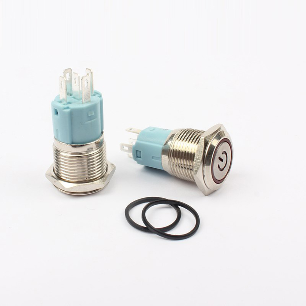 Công tắc bật / tắt có đèn LED 16 / 12 mm cho xe hơi