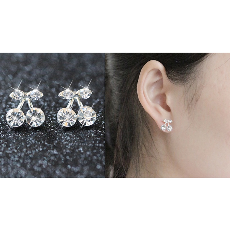 Khuyên tai ngọc trai hình trái tim đính đá thời trang sành điệu