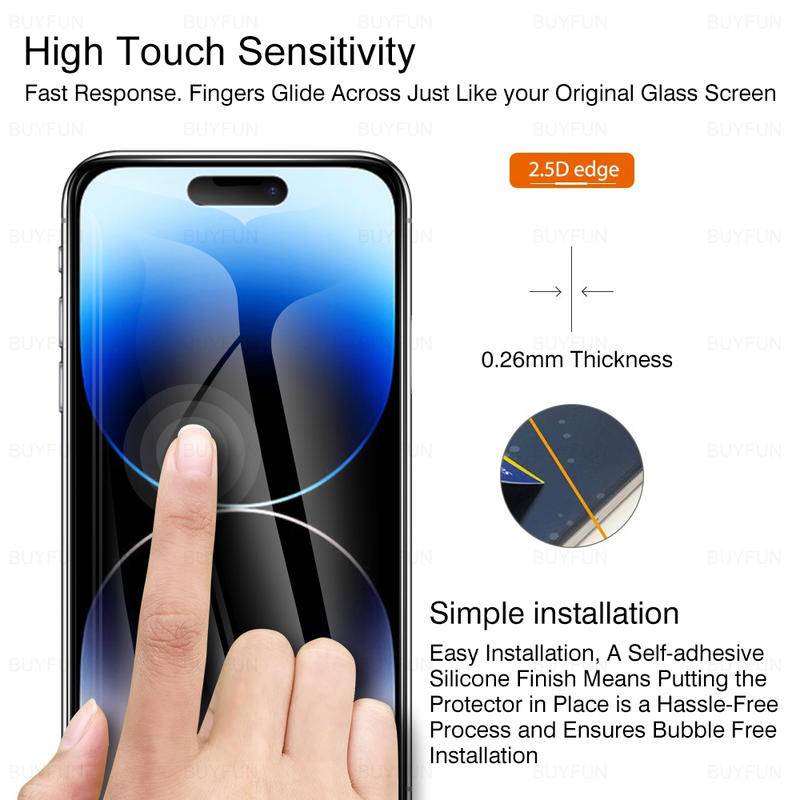 Kính Cường Lực Bảo Vệ Màn Hình Cho iPhone 14 13 12 Pro Max 14 Plus 14Pro 13Pro 12Pro Edge