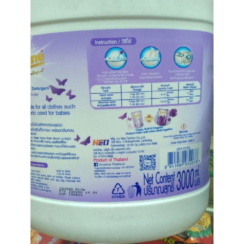 Nước Giặt FINELINE Thái Lan can 3000ml