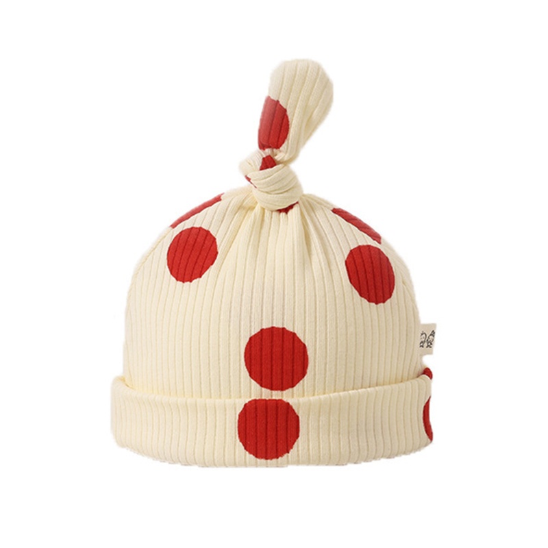 Mũ Chấm Bi Đáng Yêu Dành Cho Bé Sơ Sinh 0-3 Tháng Tuổi 36-38cm