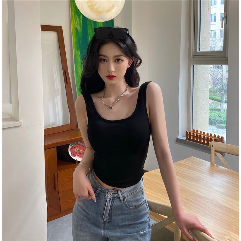 Áo hai dây nhỏ Pure Cube có đệm ngực hở lưng đẹp mắt phong cách gợi cảm