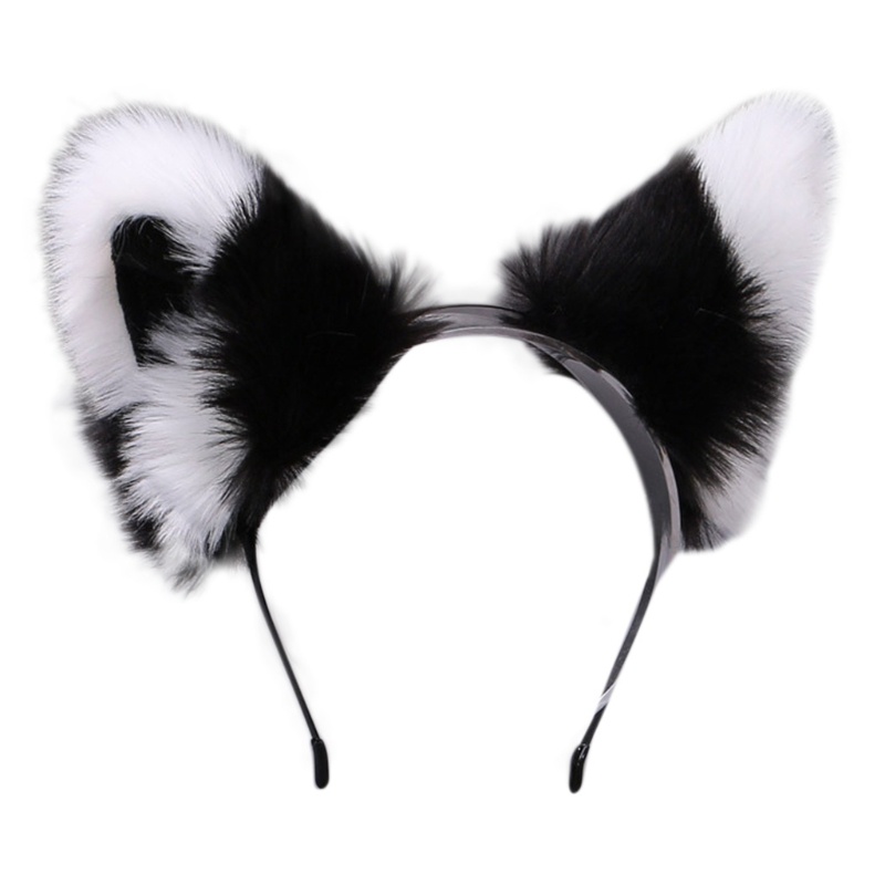 Băng Đô Tai Mèo Lông Xù Đáng Yêu Cho Nữ Dịp Halloween