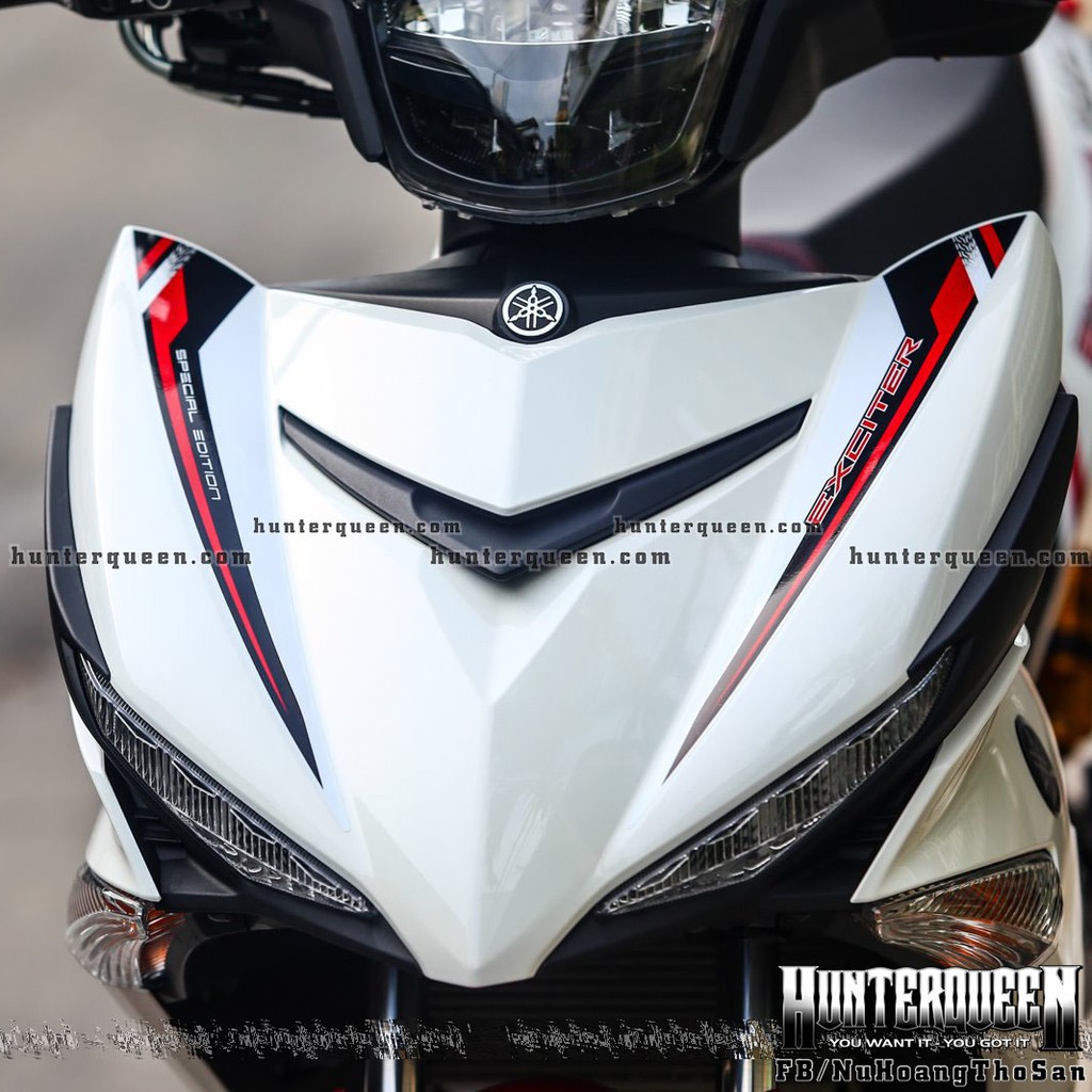 Tem rời Y15ZR phiên bản 2021 trắng đỏ. Decal cao cấp dán xe Exciter 150, chống nước, bền màu