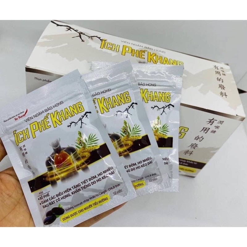 Viên ngậm ho ÍCH PHẾ KHANG gói 10 viên