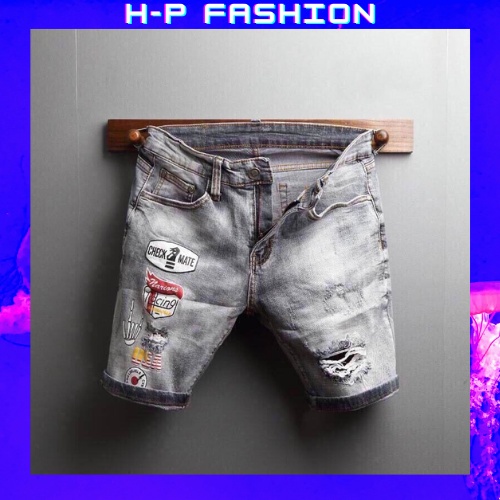 Quần short jean nam thời trang Hpfashion, quần short nam vải jean co giãn mềm mịn, form cực chuẩn - QSJNTCS222B