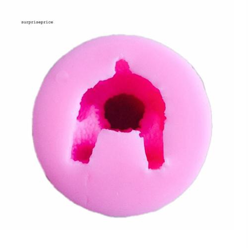 Khuôn silicone 3D hình chú gấu đáng yêu làm bánh