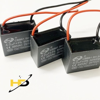 Tụ quạt 4uf 450v dây senju cbb61 loại tốt
