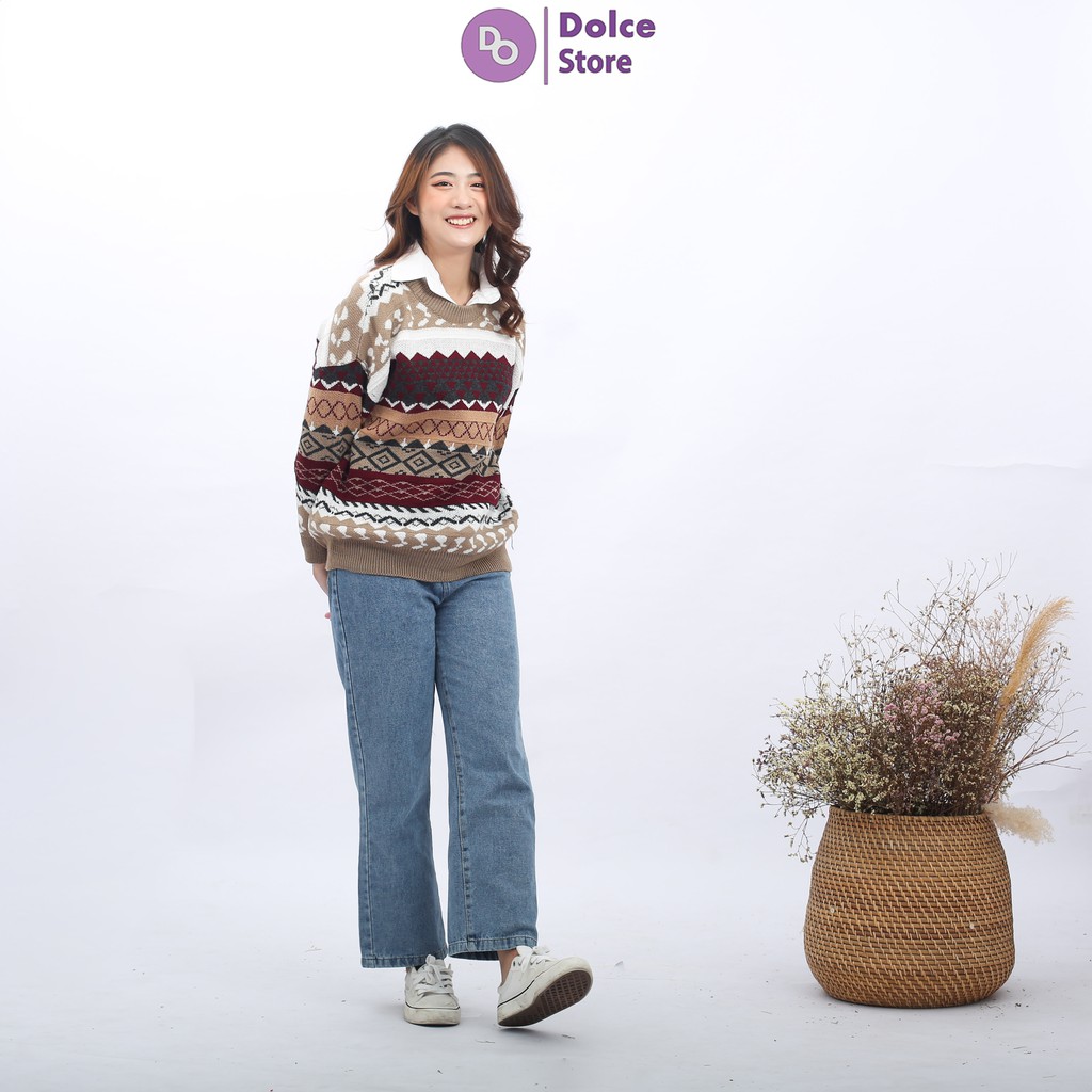 Áo len thổ cẩm họa tiết siêu ấm, siêu xinh - Dolce | BigBuy360 - bigbuy360.vn