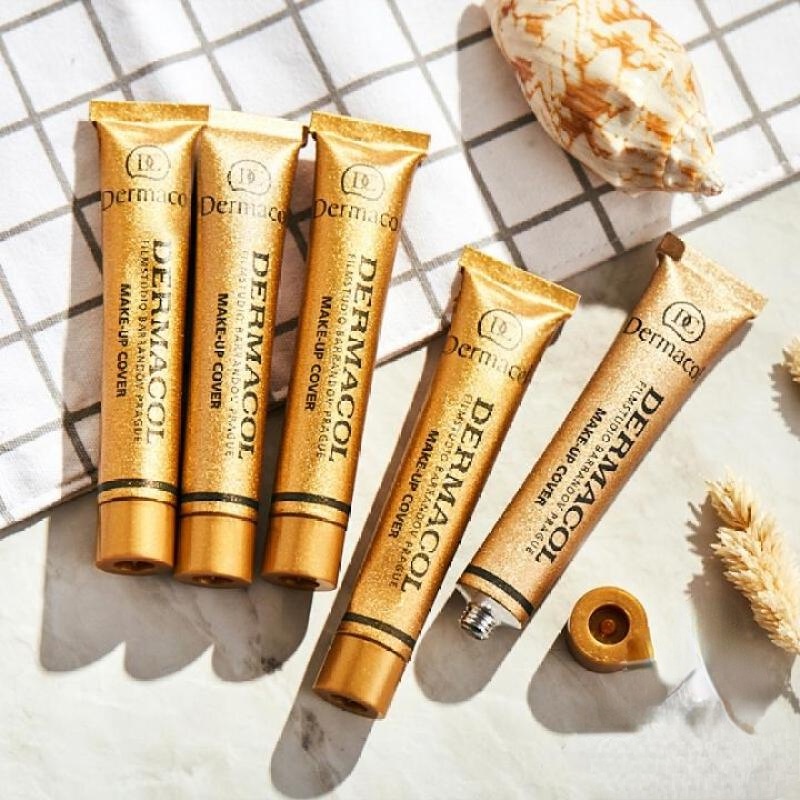 [Hàng mới về] Kem che khuyết điểm dạng lỏng Dermacol màu đỏ tiện dụng