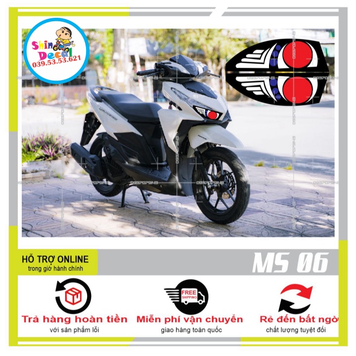 TEM DÁN ĐÈN SƯƠNG MÙ XE VARIO 2017 (DECAL TRONG SUỐT) MS 06 - SHINDECAL2