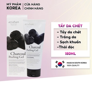 Tẩy da chết chết chiết xuất từ than hoạt tính Arrahan Hàn Quốc 180ml đánh bay tế bào chết giúp da trắng sáng tự nhiên