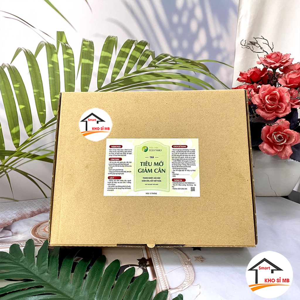 trà giảm cân thảo mộc ECO FAMILY, trà thảo mộc hỗ trợ tiêu mỡ, giảm cân, đốt cháy mỡ thừa, an toàn cho sức khỏe