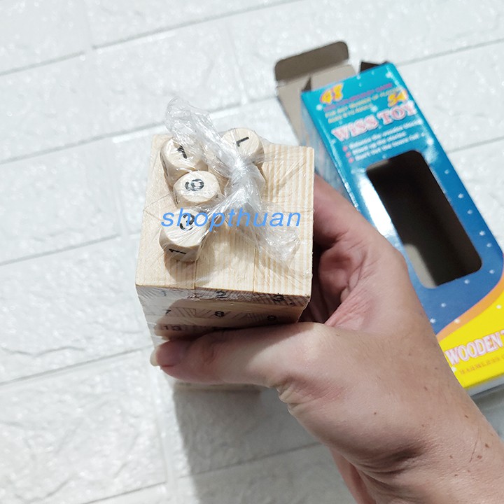 Trò chơi rút gỗ 54 thanh kèm 4 xúc xắc loại nhỏ