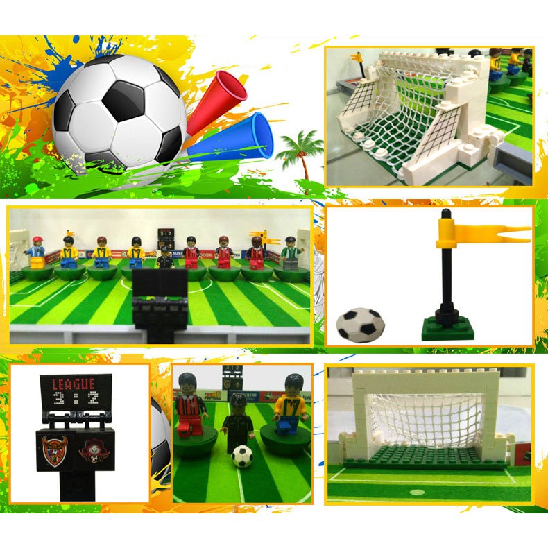 Đồ Chơi Lego Lắp Ráp Sân Bóng Đá Làm Quà Sinh Nhật Cho Bé