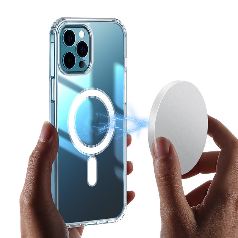 Ốp Điện Thoại Chống Sốc Có Nam Châm Hút Không Dây Cho i-Phone 13 11 12 pro max mini x xs xr xsmax