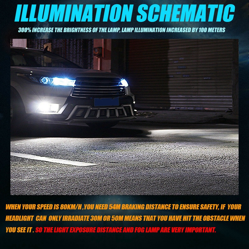 Set 2 Bóng Đèn Pha Sương Mù H11 H8 H9 COB 60W 6000K Ánh Sáng Trắng Dành Cho Ô Tô