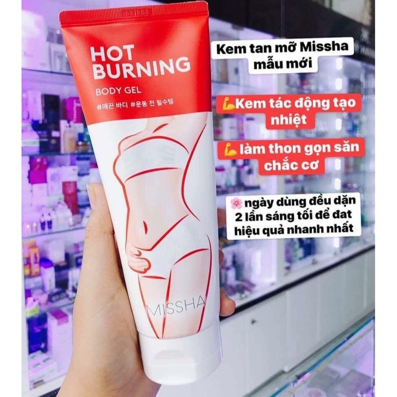 KEM TAN MỠ BỤNG MISSHA HOT BURNING PERFECT BODY GEL 200ml [CHÍNH HÃNG]