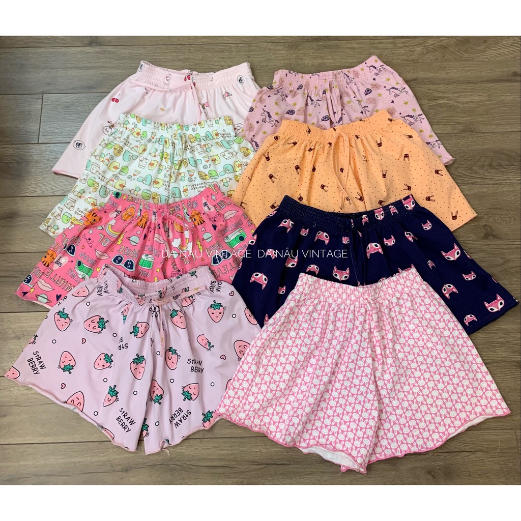 quần ngủ thái vải cotton co dãn tốt in hình cute siêu nét form freesize dưới 60kg (ảnh thật, hàng sẵn)