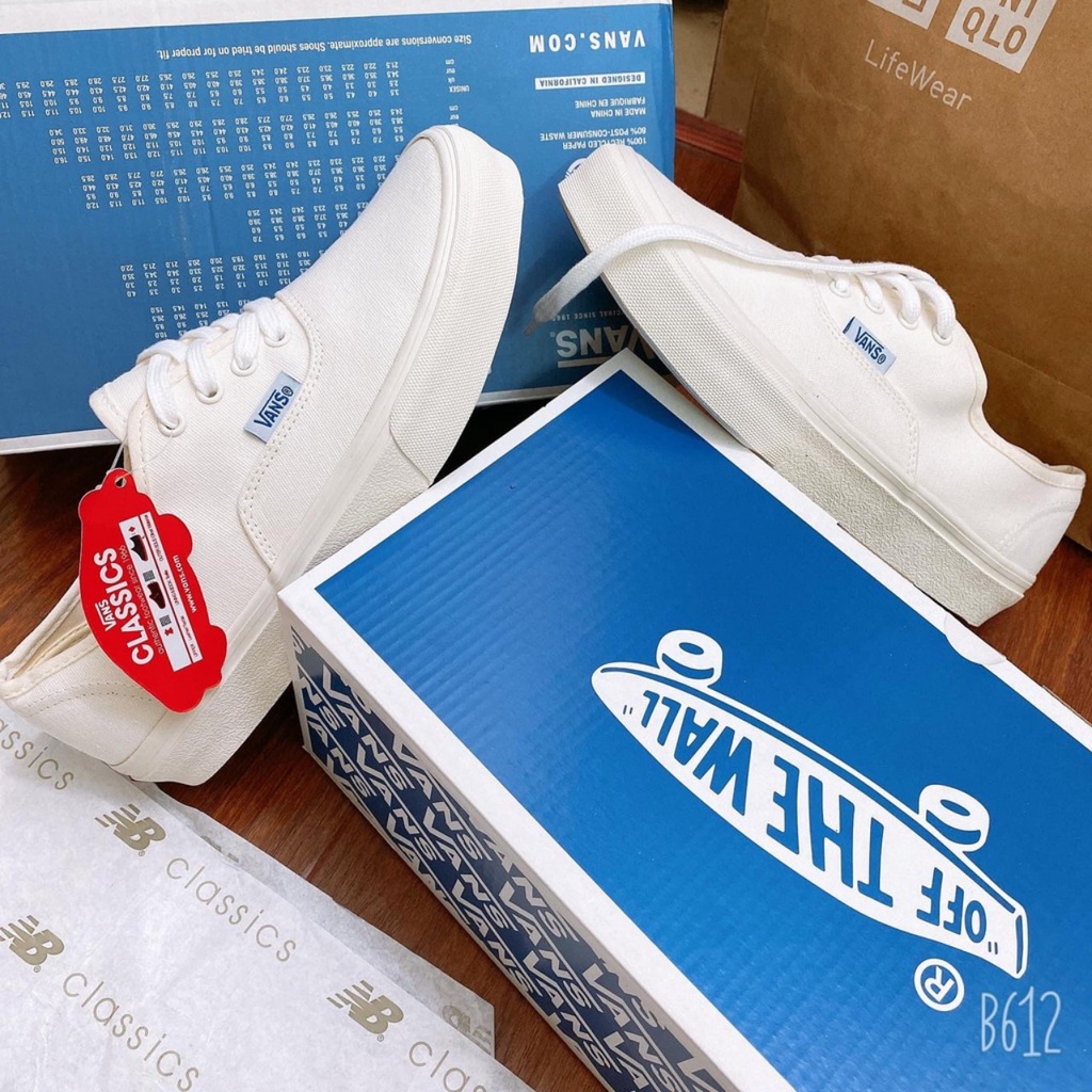 ɢɪᴀ̀ʏ ᴛhể ᴛʜᴀᴏ ɴᴀᴍ ɴᴜ̛̃_ɢɪᴀ̀y Vᴀɴs Cᴀʀᴏ + Vans trắng  1.1