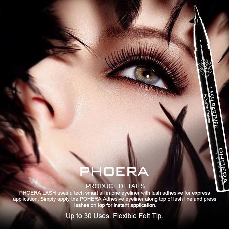 [Hàng mới về] Set bút dán lông mi và cặp lông mi giả lông cừu 9D PHOERA trông tự nhiên kháng nước
