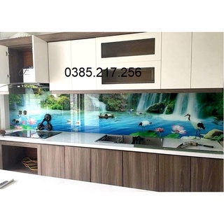 Tranh kính 3d ốp bếp
