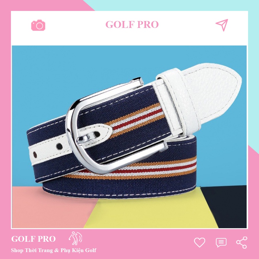 Thắt lưng đánh golf nam phong cách thể thao chất da PU bóng cao cấp GOLF PRO TL002