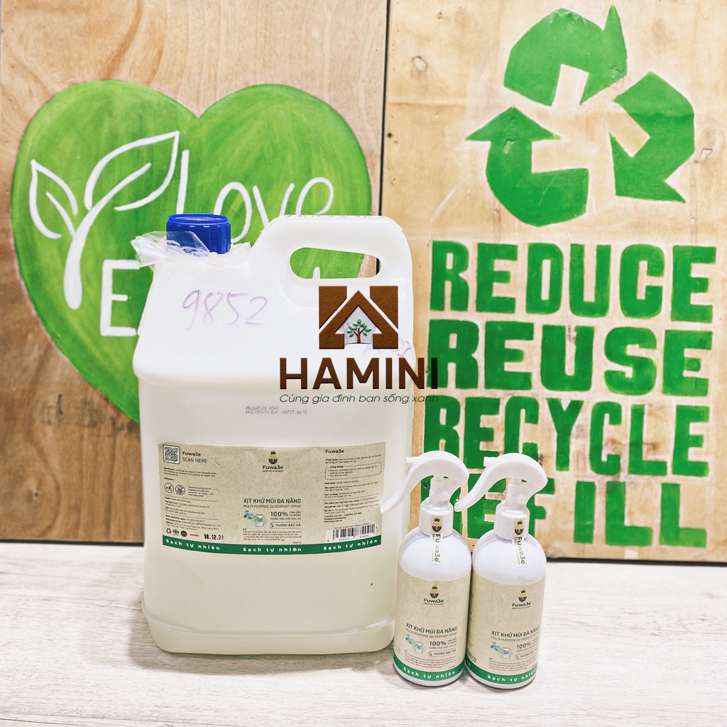 Refill xịt tinh dầu tràm và xịt khử mùi đa năng chế phẩm sinh học Fuwa3e
