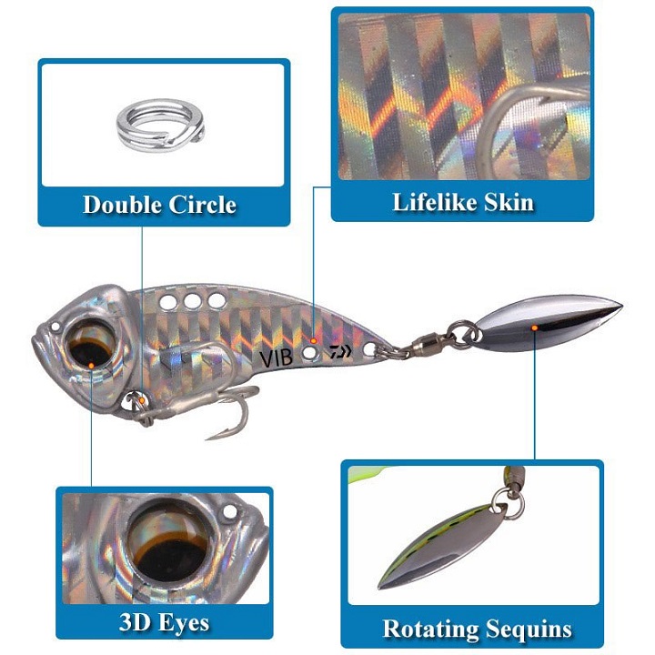 Mồi Câu Lure Cá Sắt VIB 7.8g, 10.3g Chính Hãng Daiwa