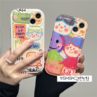 Ốp Điện Thoại Silicon Họa Tiết Hoạt Hình Graffiti Sáng Tạo Cho iphone13pro max 12 11 Xr xs x