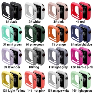 Nắp Vỏ Bảo Vệ Bằng Silicon Thích hợp cho Dòng Apple Watch 5/4/3/2/1 38mm 40mm 42mm 44mm (16 màu)