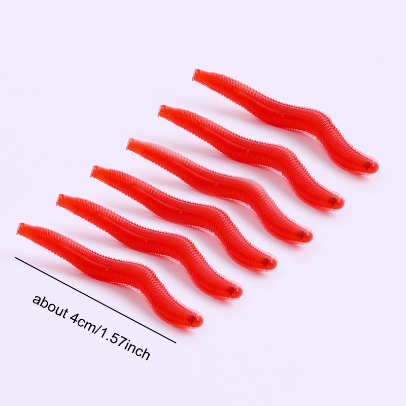 Set 50-200 Mồi Câu Cá Nhân Tạo Hình Giun Đỏ