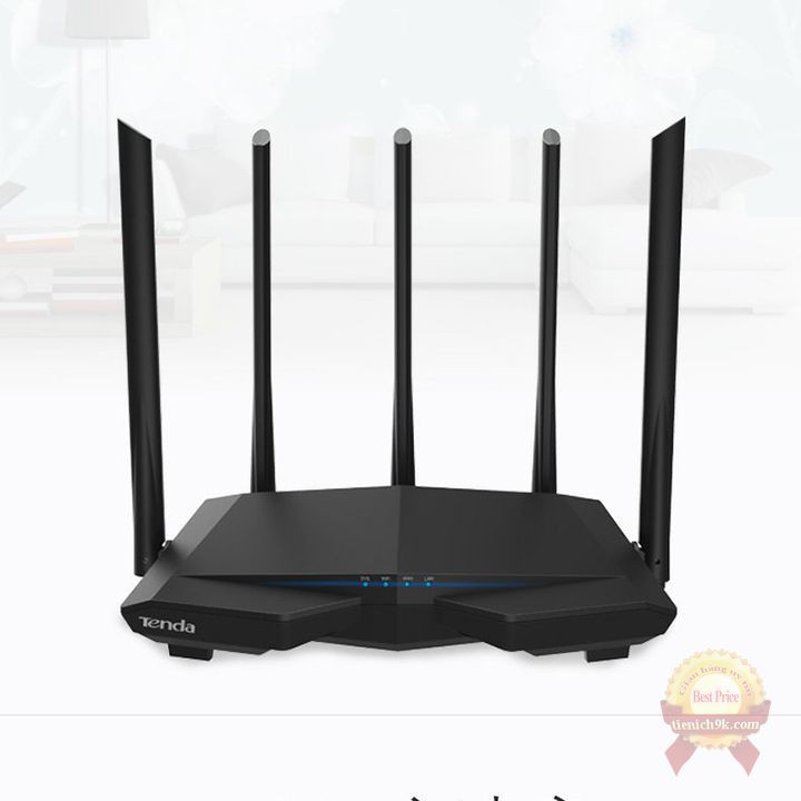 Router phát wifi Tenda AC7 5 râu xuyên tường 2 băng tần 2.4gHz 5gHz tốc độ 1200Mbps Có chức năng Repeater modem