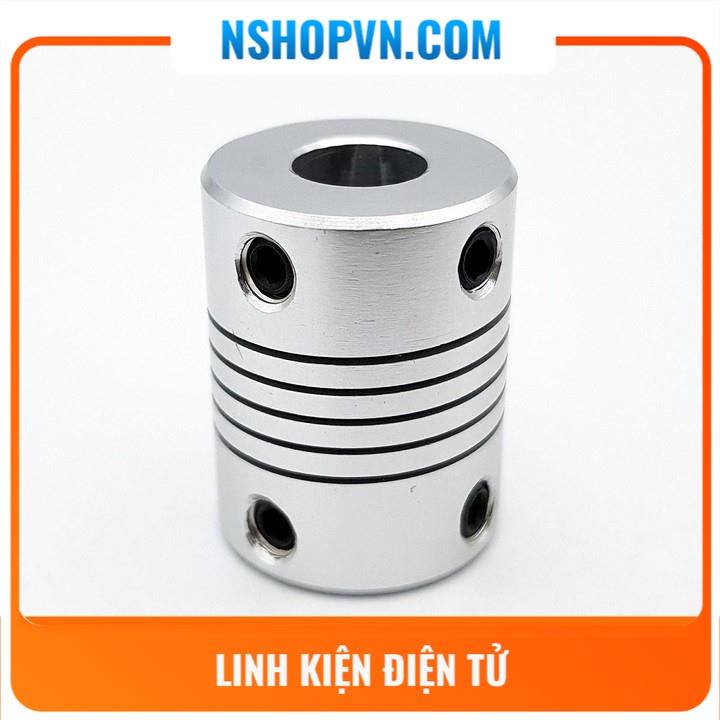 Khớp nối trục mềm hợp kim nhôm 4-6mm, 4-8, 5-5, 5-6, 5-8, 5-10mm, 6-6mm, 6-7mm, 6-8mm, 7-8mm, 8-8mm, 10-10mm, 6.3-6.3mm