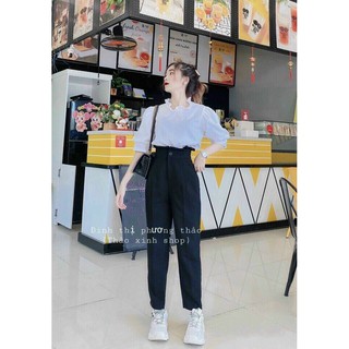 QUẦN BAGGY TÂY LƯNG CAO (KÈM VIDEO HÌNH THẬT)