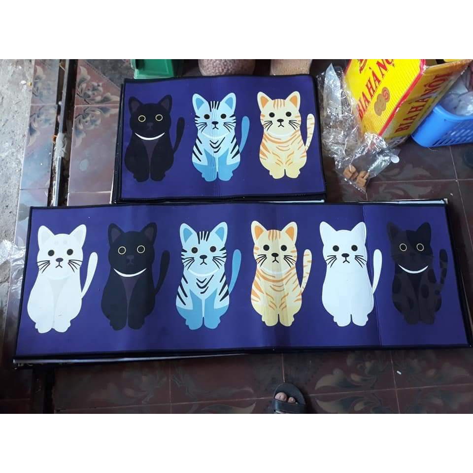 Bộ 2 Thảm Nhà Bếp Cao Cấp (40 x 60 và 40 x 120 cm) giao hàng ngẫu nhiên