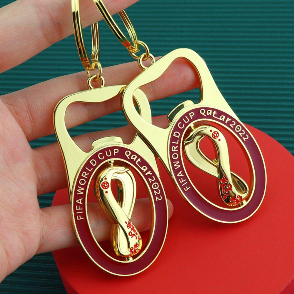 GOGOUP Set 2 Móc Khóa Kèm Đồ Khui Nắp Chai Hình Quả Bóng Đá