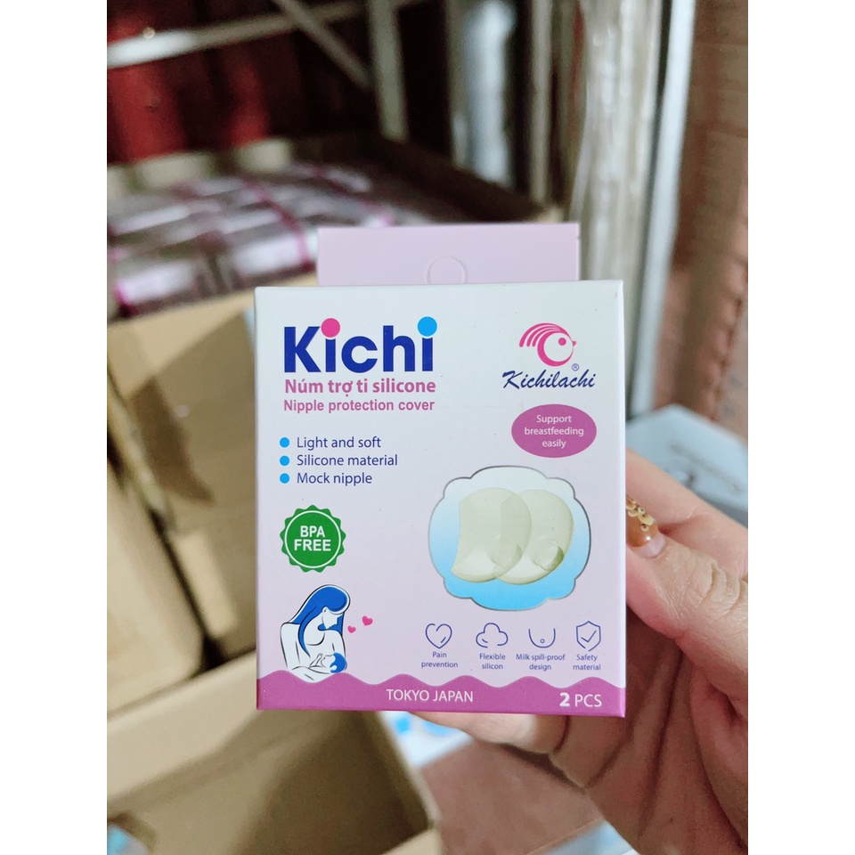 Núm trợ ti kichi siêu mềm hỗ trợ cho các mẹ đang khó tập cho bé ti trực tiếp
