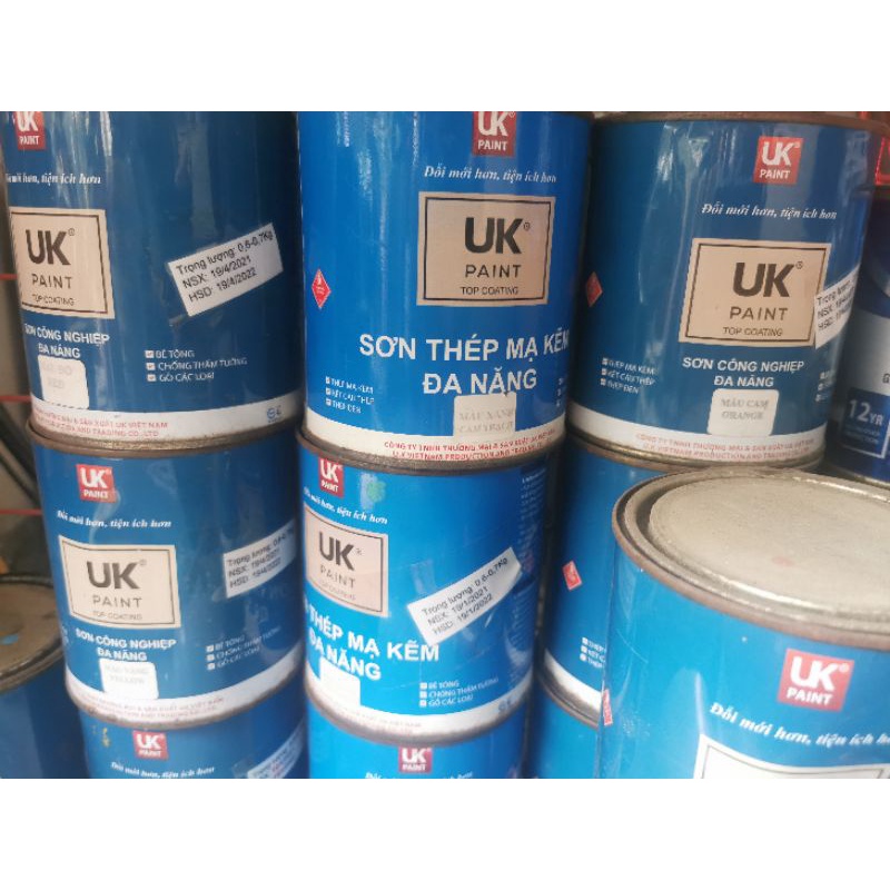 Sơn thép mạ kẽm, sơn UK Paint 800g