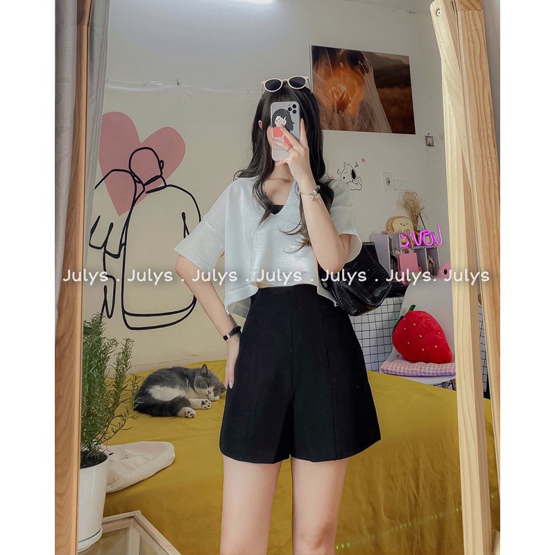 [Mã WASKT304 giảm 15% tối đa 30K đơn 99K] Áo croptop khoét ngực cổ bẻ (ảnh thật shop chụp kèm video) | BigBuy360 - bigbuy360.vn